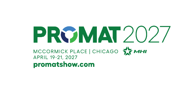 ProMAT 2027 McCormick Place April 19-21 promatshow.com white background