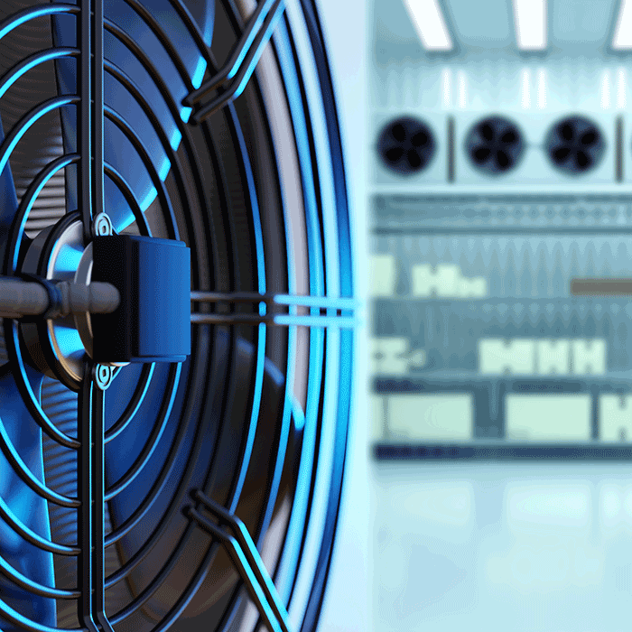 HVACR solutions from Nidec Drives Fan in an industrial environment