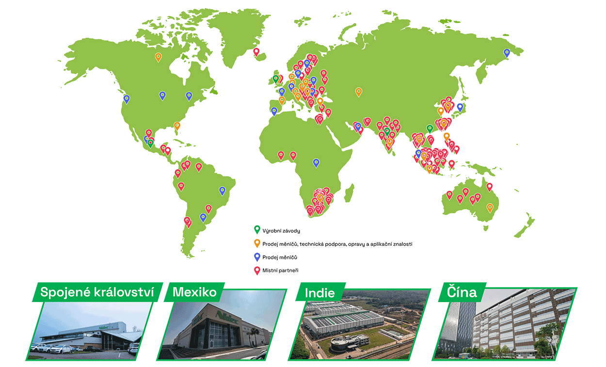 Nidec Drives global HVACR supply and support map