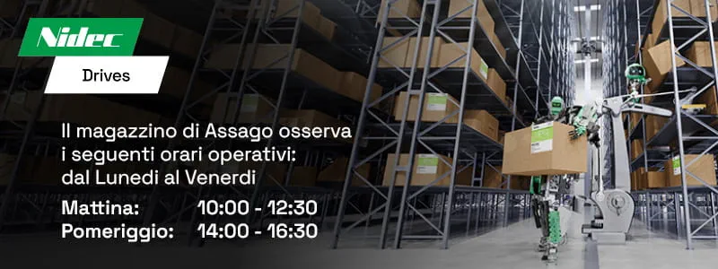 Il magazzino di Assago osserva i seguenti orari operativ