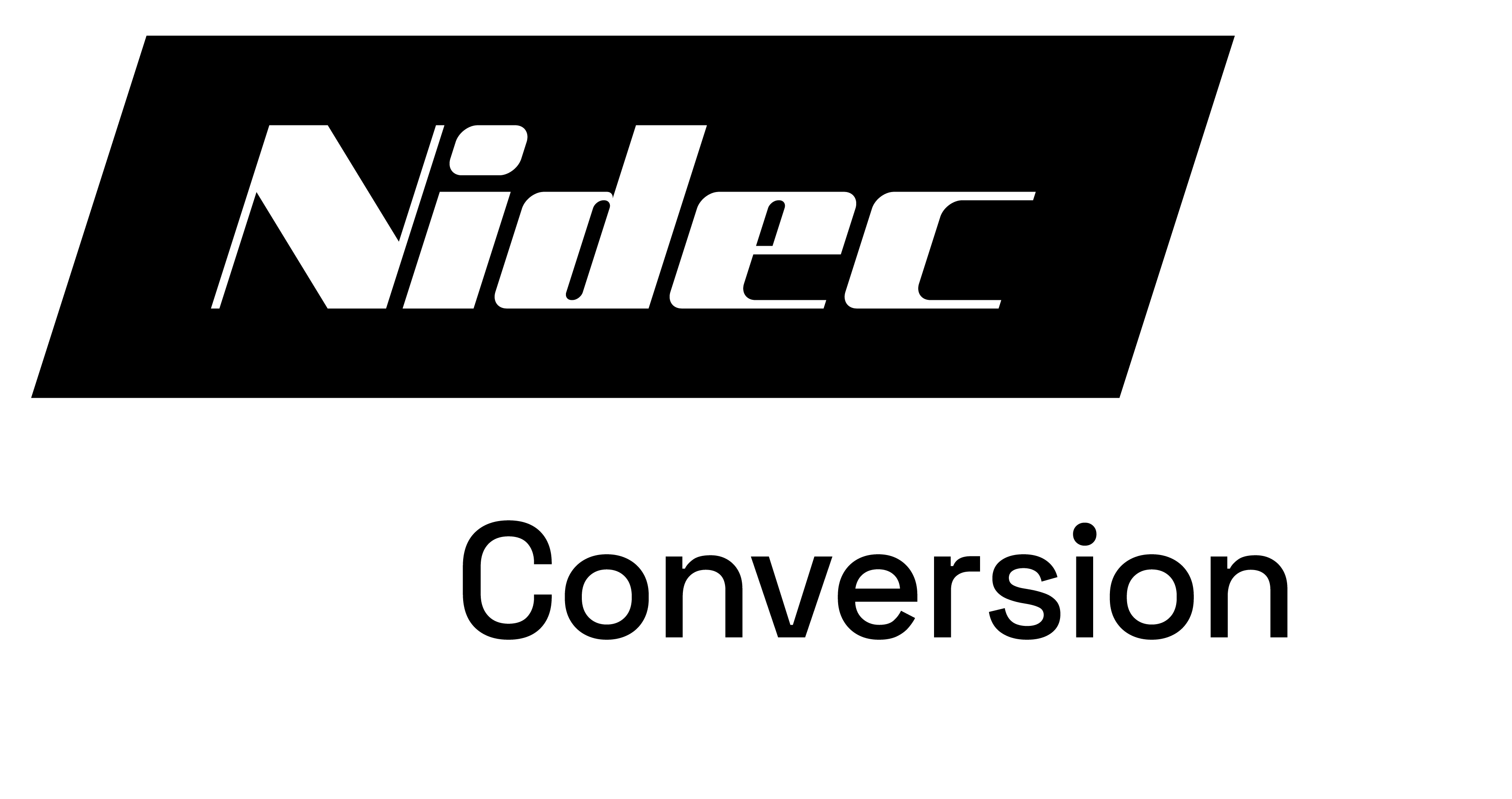 Nidec Conversion black and white logo