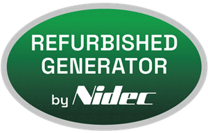 Refurbished Generator by NIDEC sticker
