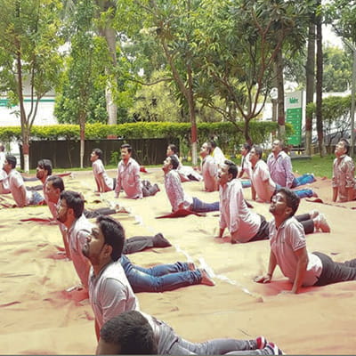 Yoga session for employees in India