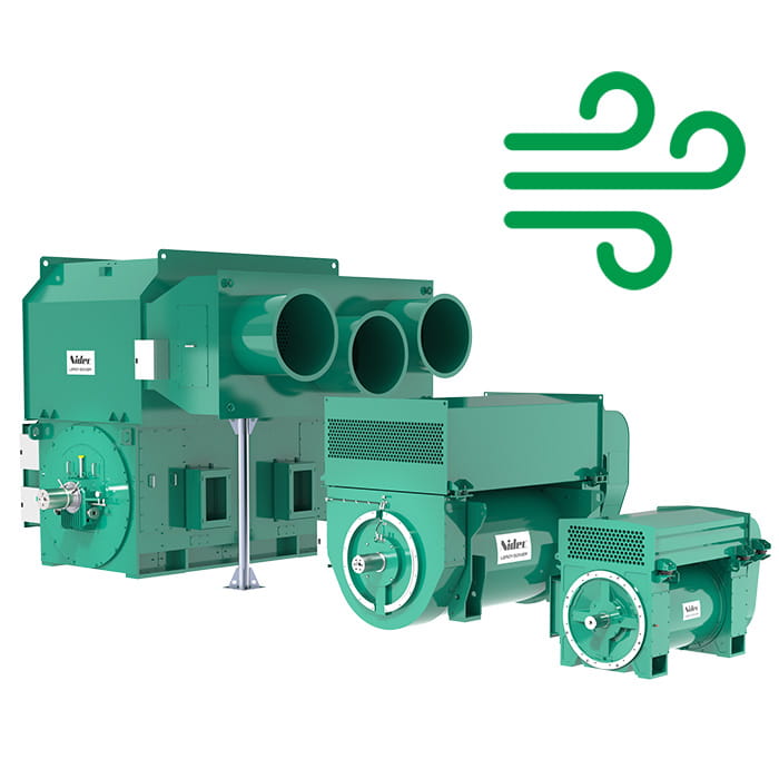 LSA alternator range with air exchangers