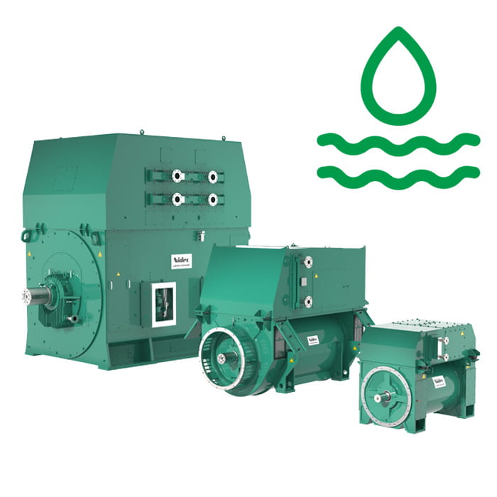 LSA alternator range with water exchangers