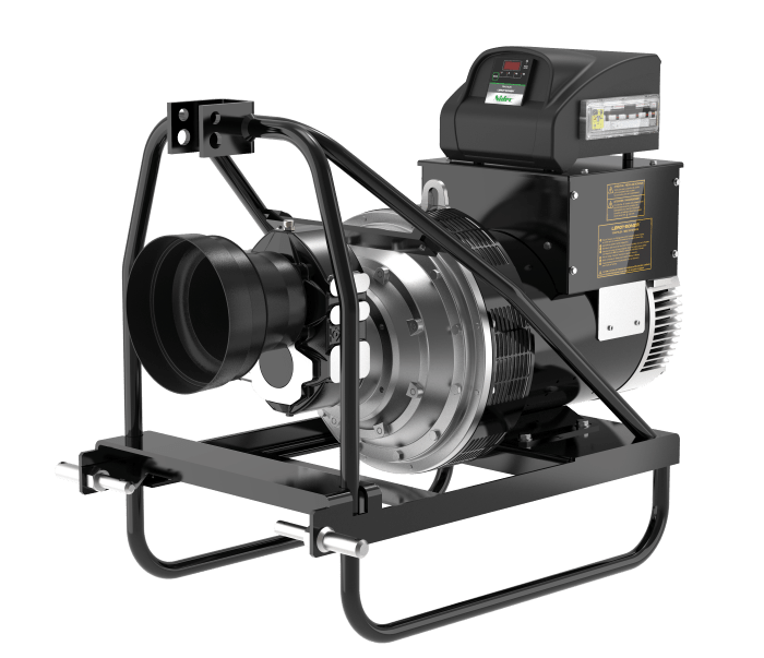 Tractelec generators towed by an agricultural tractor